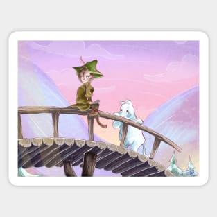 Snufkin and Moomintroll Sticker